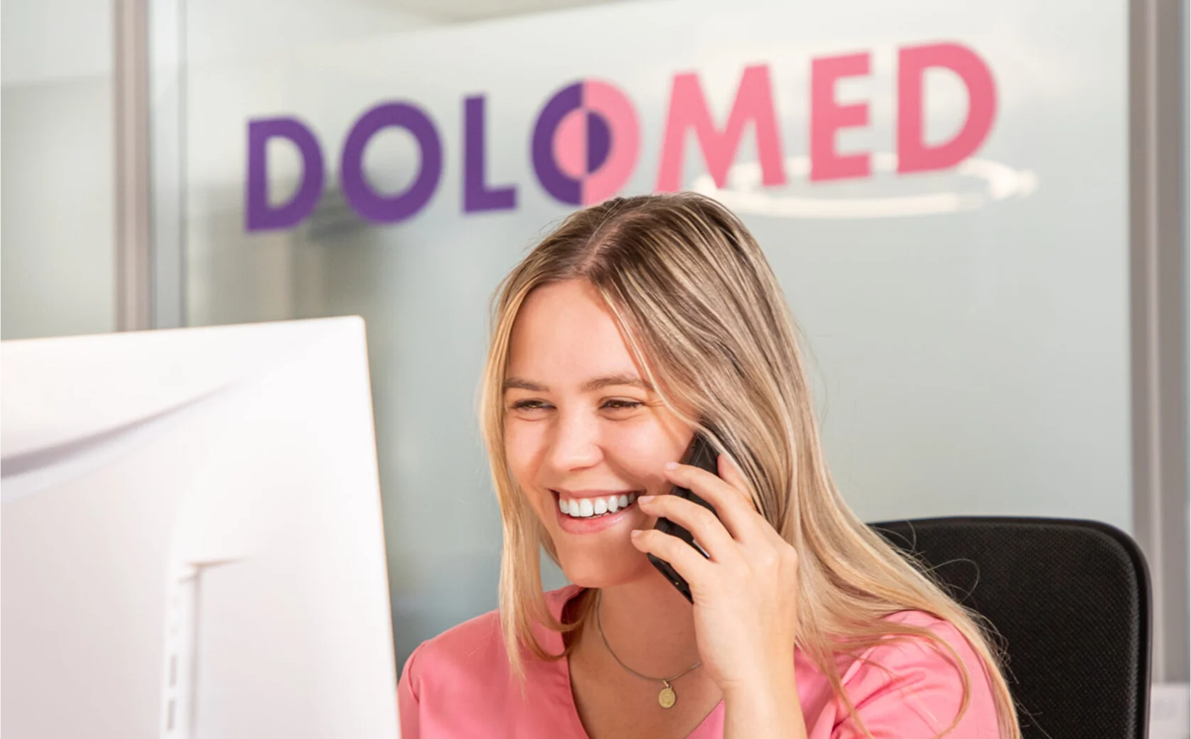 Receptionist at the Dolomed pain clinic