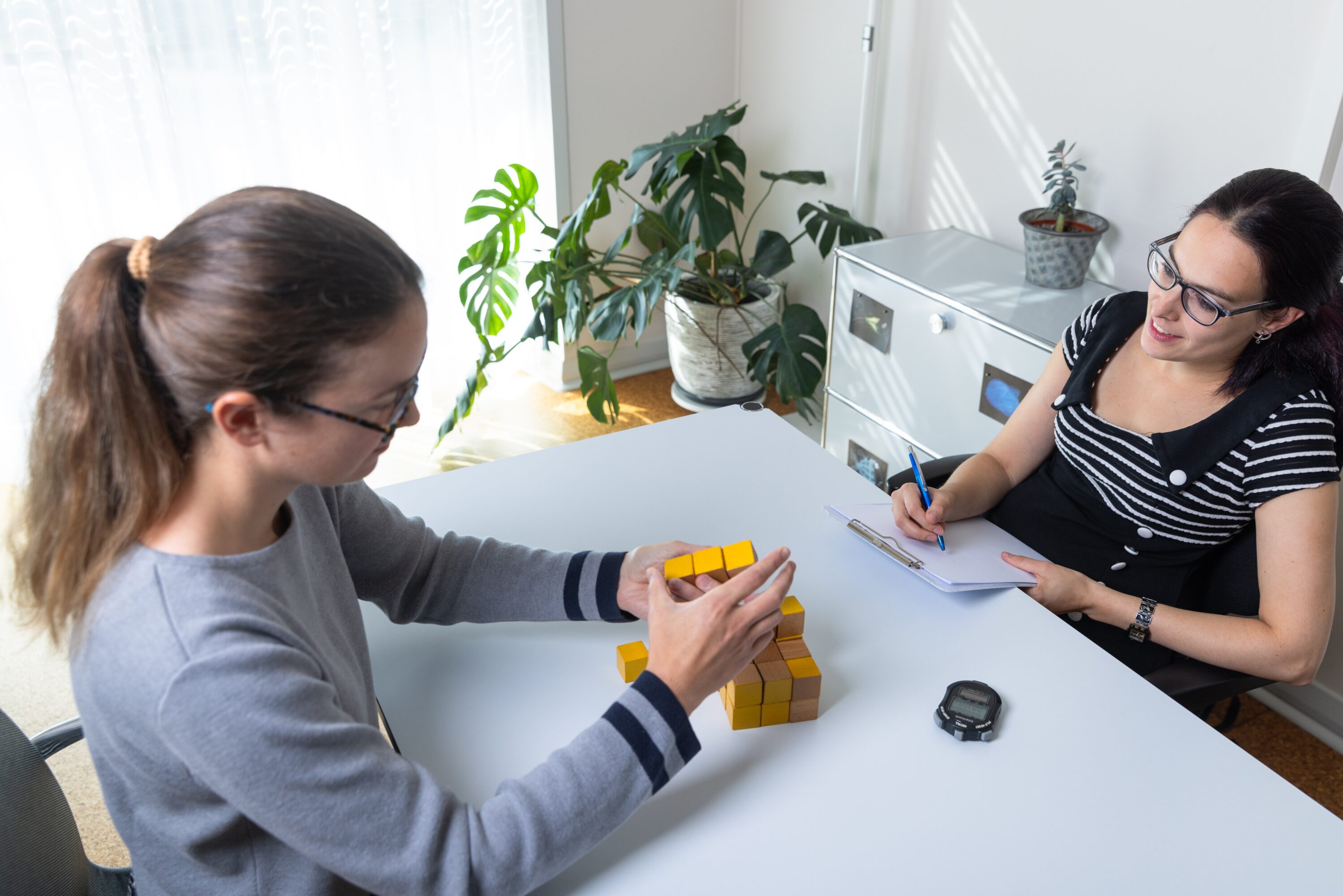Évaluation neuropsychologique avec une patiente